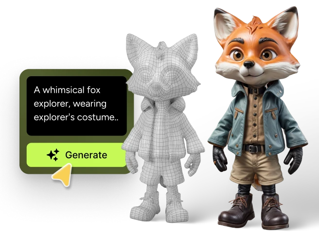 feature hero text to 3d example