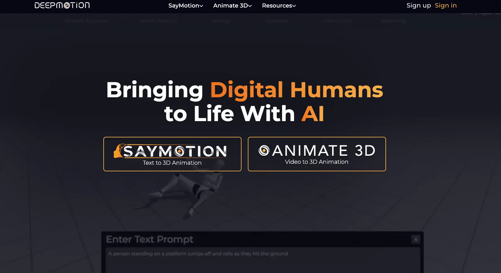 DeepMotion AI dalam animasi memungkinkan penangkapan gerak tanpa penanda untuk animasi karakter yang realistis