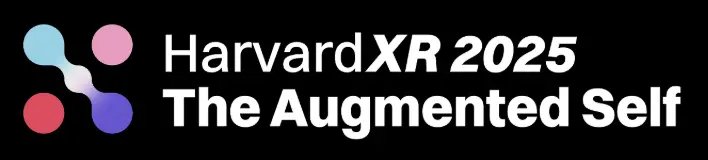 Harvard XR 2025 banner reading “The Augmented Self” with colorful abstract shapes