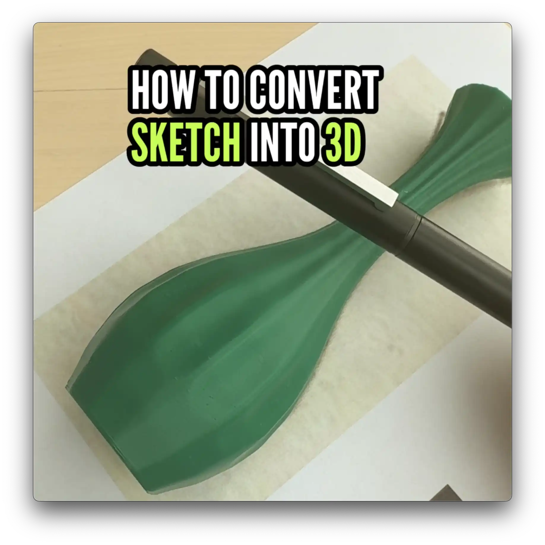 modèle 3D imprimé d'un vase vert