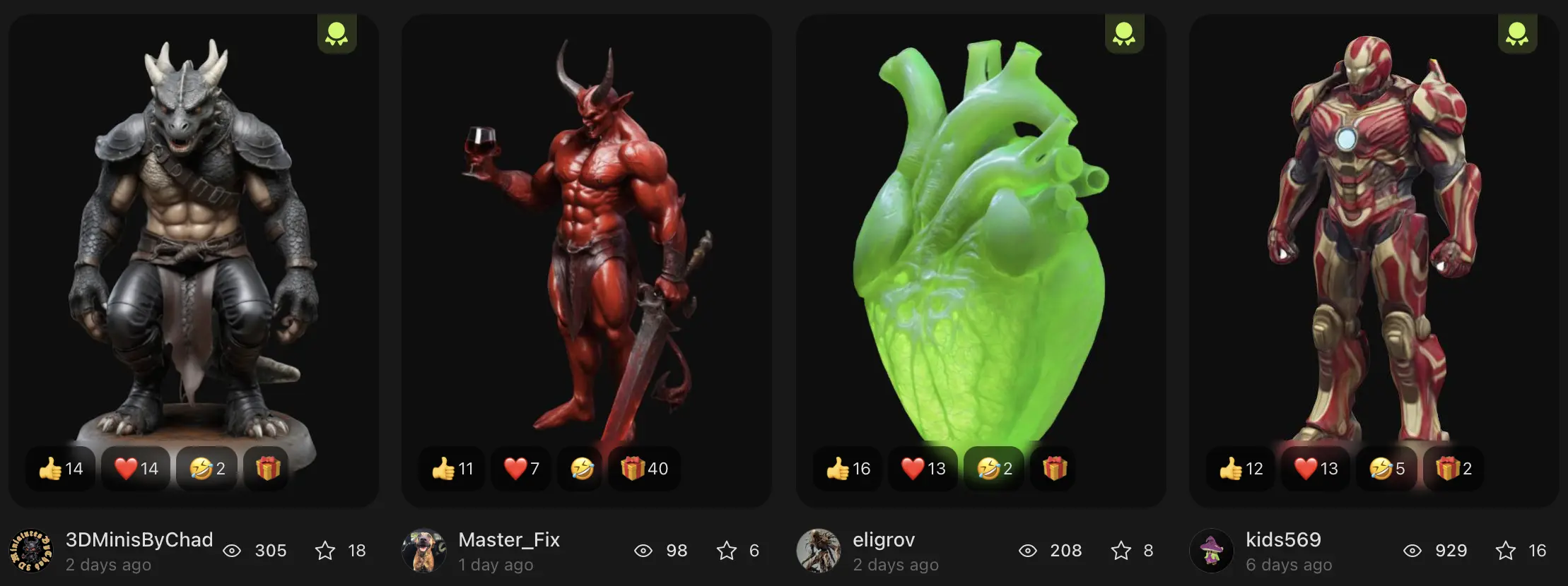 Apresentações de modelo 3D
