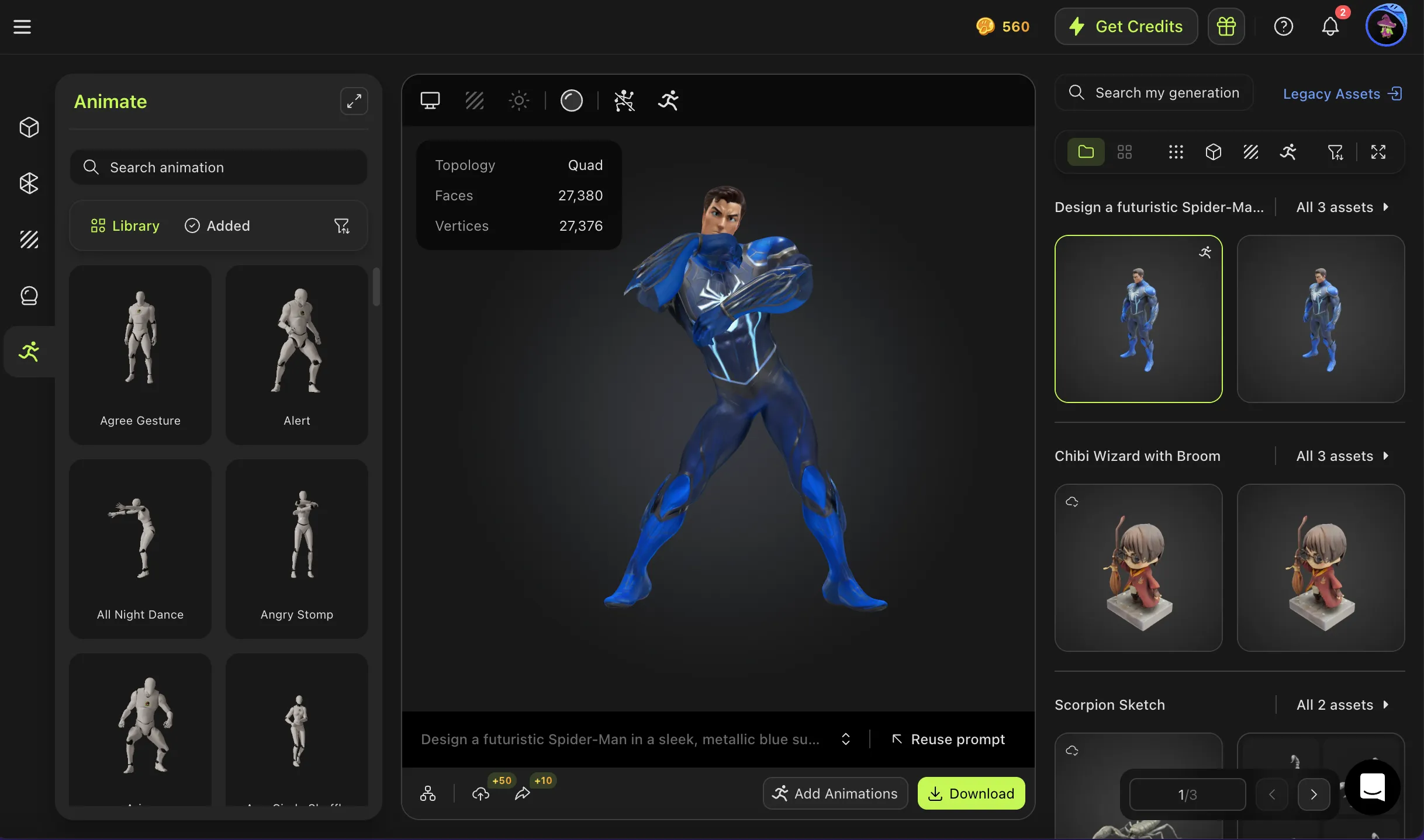 meshy-character-animation