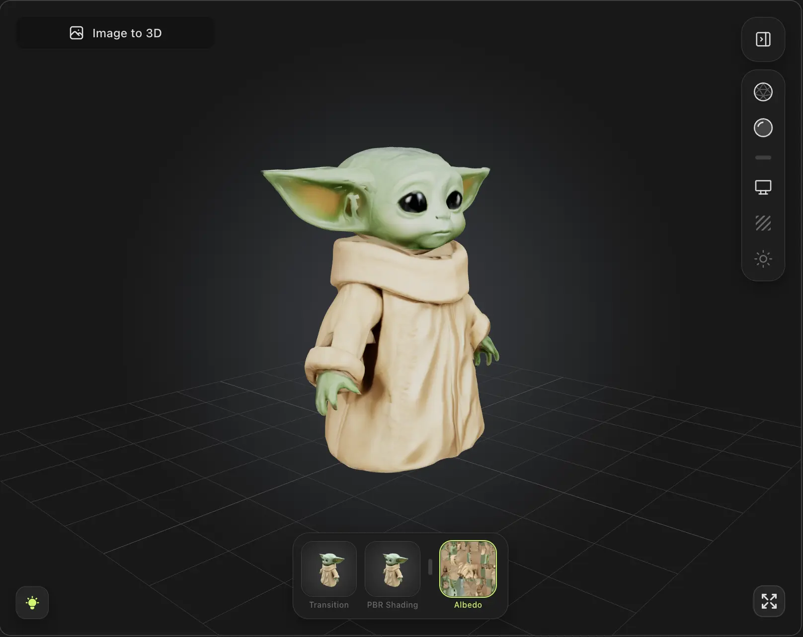 3D model in Meshy
