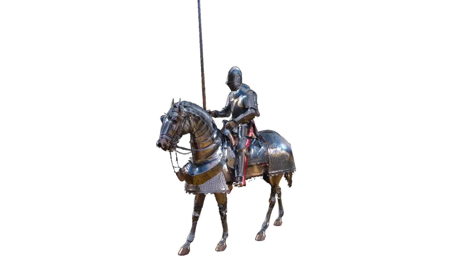 Armor for man and horse, medieval, 4k, hdr, high quality