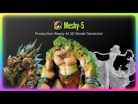 Meshy-5 Preview: Production-Ready AI 3D Model Generator (50% Off Now!)