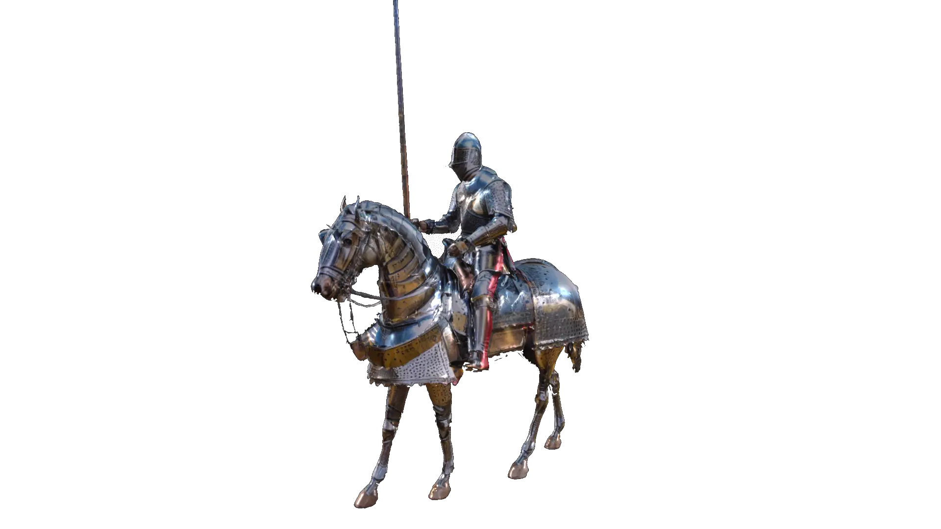 Armor for man and horse, medieval, 4k, hdr, high quality
