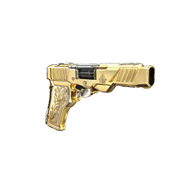 Pistol, golden pistol, unreal engine, game asset, highest quality